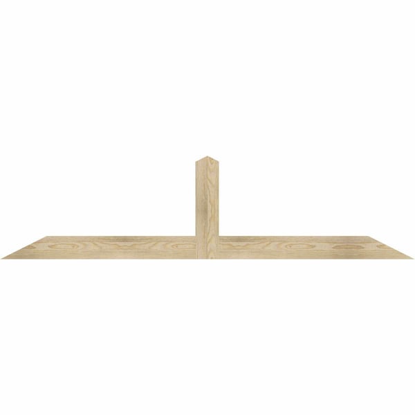 Ekena Millwork Portland Rough Sawn Timber Gable Bracket, Douglas Fir, 72"W x 18"H x 2"D x 4"F, 6/12 Pitch GBW072X18X0204POR00RDF - main
